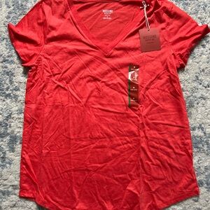 Mossimo Supply Co. Bright Red Short Sleeve Tee